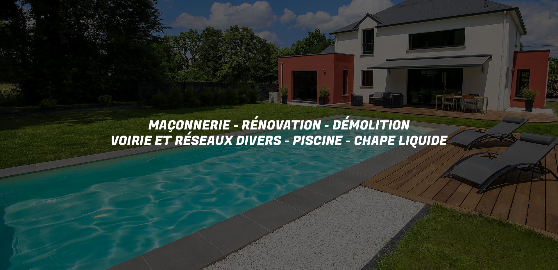 Piscine et aménagements extérieurs - GM Travaux Maçonnerie