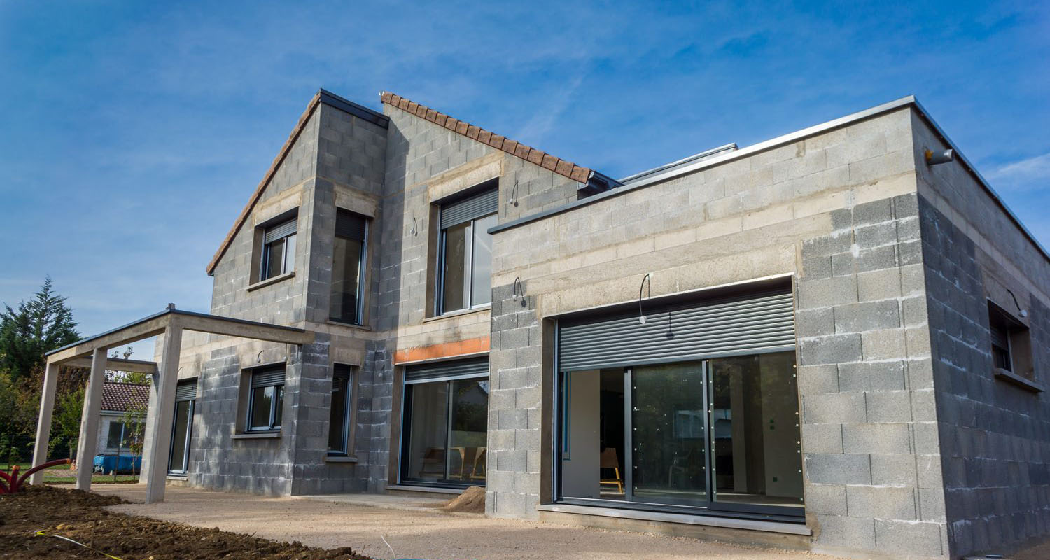 chantier d'une maison en construction Villa en contruction